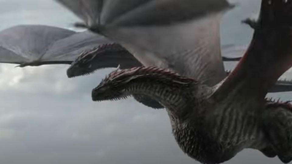 Rhaegal Getting Speared Out Of The Sky (Season 8, Episode 4)