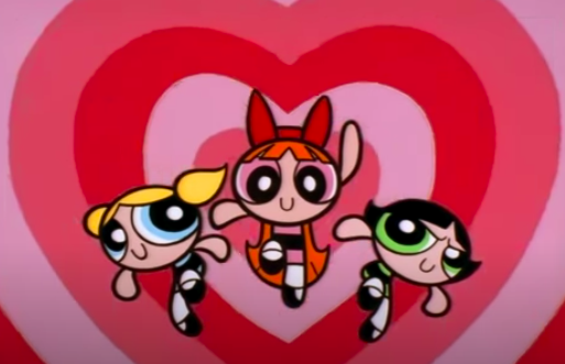 Close-up of the Powerpuff Girls