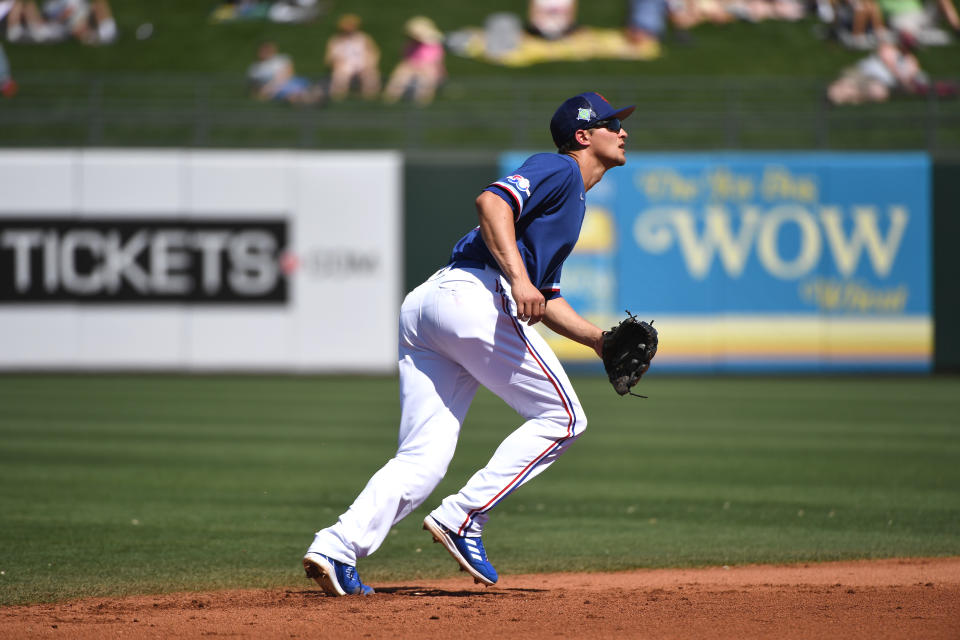 Corey Seager與Marcus Semien一同加入德州遊騎兵組強力中線。（Photo by Chris Bernacchi/Diamond Images via Getty Images）