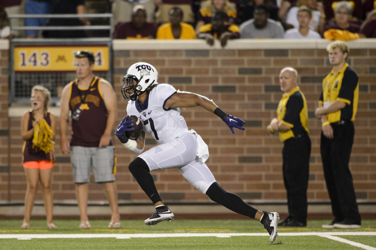 Kolby Listenbee had 30 catches in 2015. (Getty)