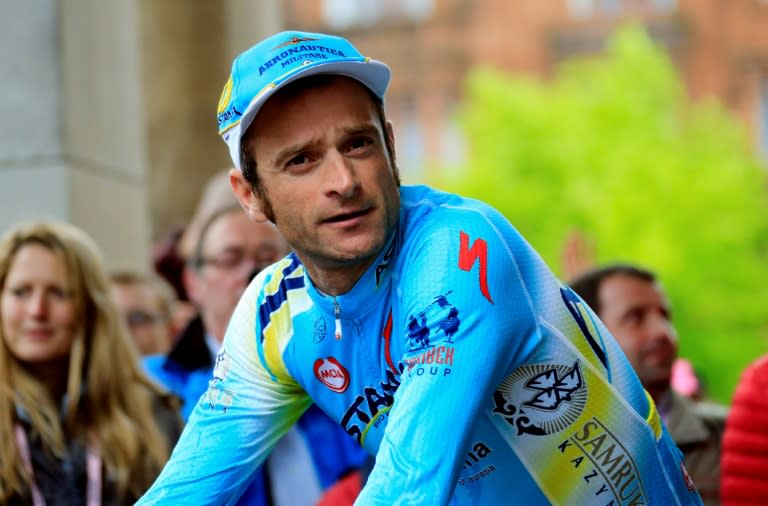 In 2014, Michele Scarponi of the Astana team pictured at the 97th Giro d'Italia