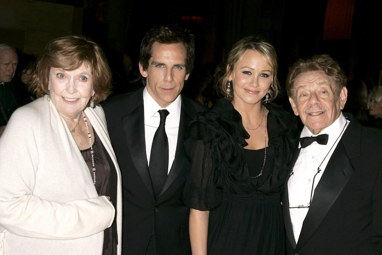 Anne Meara, Ben Stiller, Christine Taylor and Jerry Stiller Dead