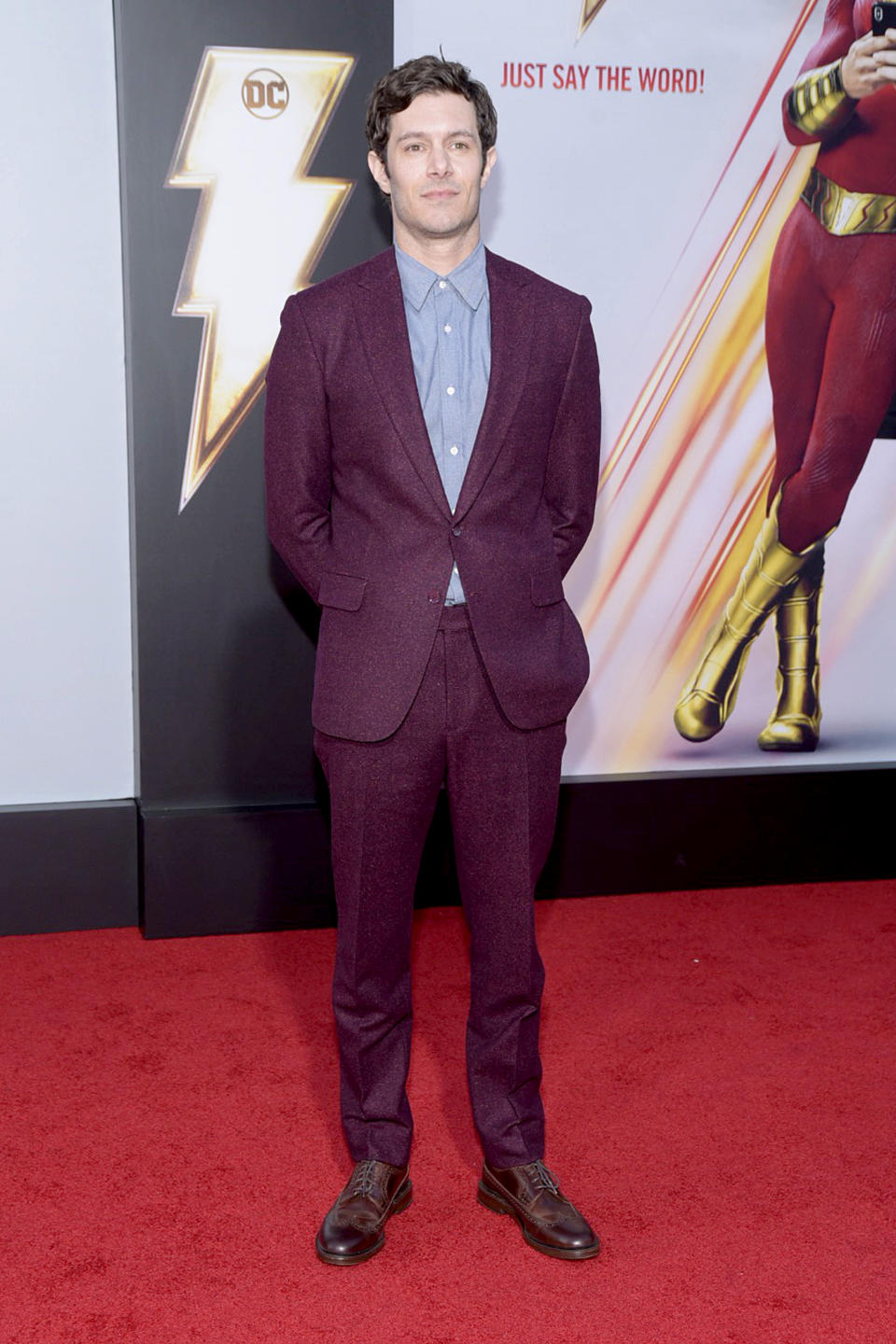 HOLLYWOOD, CALIFORNIA - MARCH 28: Adam Brody attends the Warner Bros. Pictures And New Line Cinema's World Premiere Of "SHAZAM!" at TCL Chinese Theatre on March 28, 2019 in Hollywood, California. (Photo by Michael Tullberg/Getty Images)