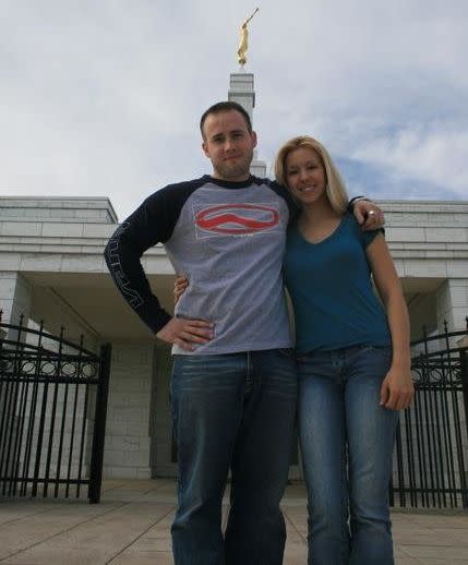 An undated photo of Travis Alexander and Jodi Arias that she posted to her MySpace page. According to the caption it was taken in Oklahoma City, in March 2008.
