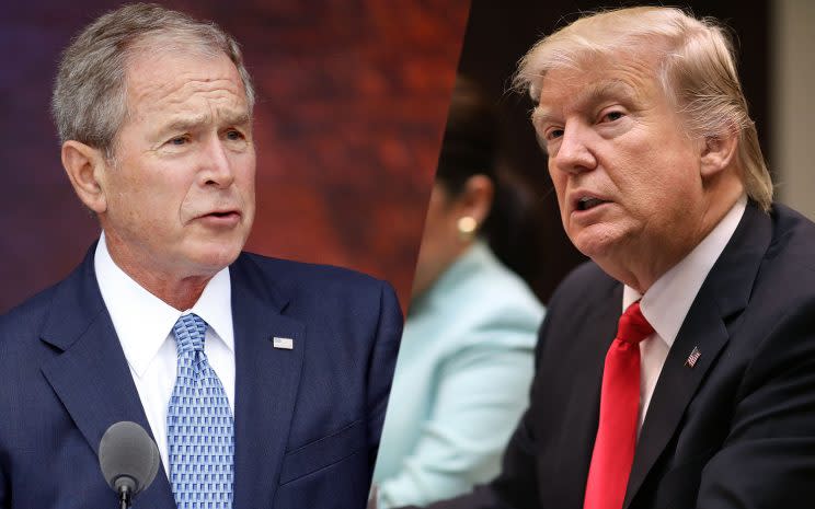 Former President George W. Bush and President Donald Trump. (Photos: Pablo Martinez Monsivais/AP, Chip Somodevilla/Getty Images)