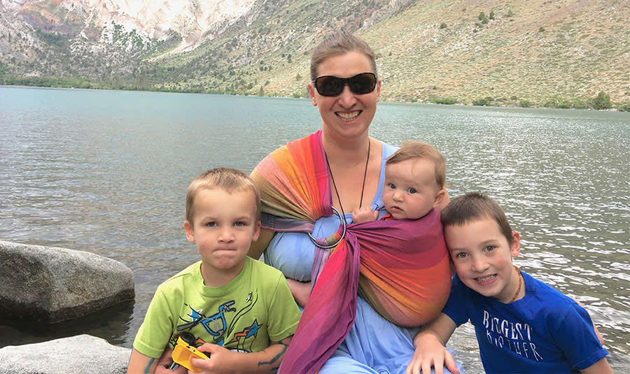 Leach with her three kids. (Photo: Mariah Leach)