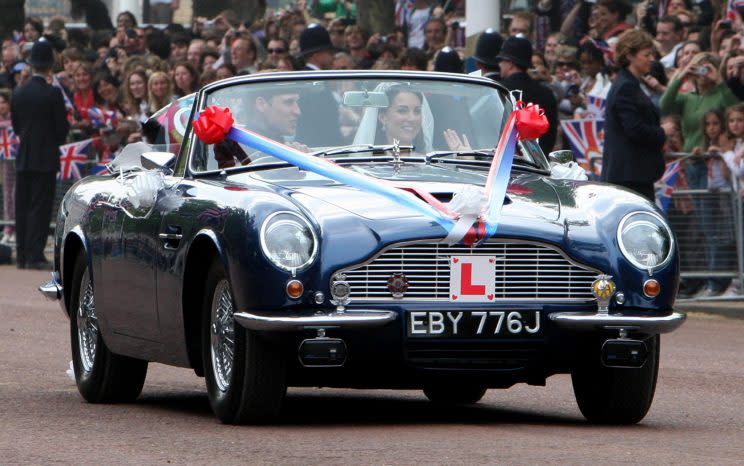 <i>Thousands gathered to watch William and Kate’s big day [Photo: PA]</i>