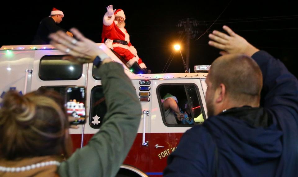 Santa waves from atop a fire truck during last year's Fort Walton Beach Christmas Parade. This year's Fort Walton Beach Christmas Parade is scheduled for Monday, Dec. 5 at 6:30 p.m.