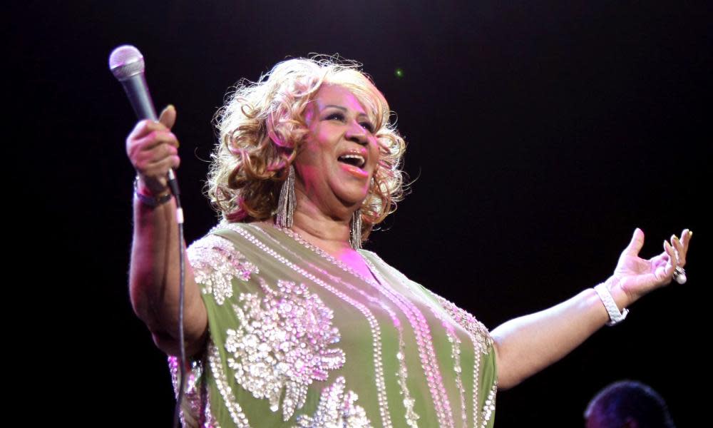 Aretha Franklin performing at Radio City Music Hall in New York on 18 February 2012