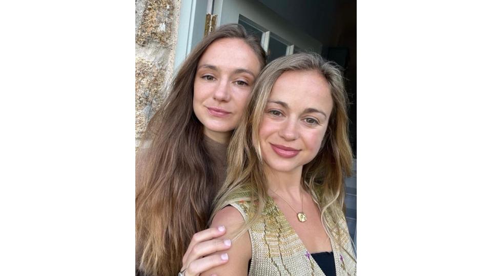 Marina and Amelia Windsor seen in 2022 during a holiday to Cornwall