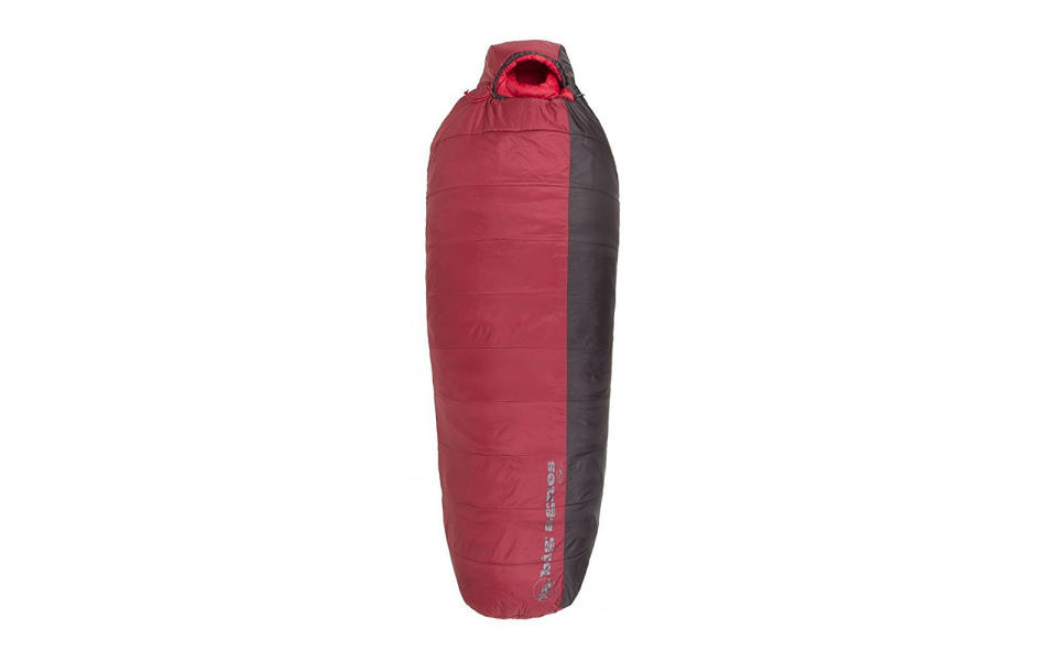 <p>Rolling off your sleeping pad and waking up on cold, hard ground is not how you want to start your day. Big Agnes has tackled this problem by building a sleeve into the sleeping bag itself so that no matter how much you toss and turn, your sleeping pad stays put. The Encampment also has a hood that fits more like the hood on a jacket rather than the hoods typically attached to sleeping bags, giving you more range of motion.</p> <p><strong>Temperature rating</strong>: 15F</p> <p><strong>Fill type</strong>: Insotect Hotstream Synthetic</p> <p><strong>Weight</strong>: 3 lbs., 4 oz.</p> <p><strong>To buy</strong>: <a rel="nofollow noopener" href="https://www.amazon.com/Big-Agnes-Encampment-Synthetic-Sleeping/dp/B01AS70VD0//ref=as_li_ss_tl?ie=UTF8&linkCode=ll1&tag=travandleis07-20&linkId=f7c95cb02a1bafc403b564e91fc37c10" target="_blank" data-ylk="slk:amazon.com;elm:context_link;itc:0;sec:content-canvas" class="link ">amazon.com</a>, <a rel="nofollow noopener" href="https://www.amazon.com/Big-Agnes-Encampment-Synthetic-Sleeping/dp/B01AS70ZA4//ref=as_li_ss_tl?ie=UTF8&linkCode=ll1&tag=travandleis07-20&linkId=d665db6aec3aa3576859013236d4143a" target="_blank" data-ylk="slk:long;elm:context_link;itc:0;sec:content-canvas" class="link ">long</a> and <a rel="nofollow noopener" href="https://www.amazon.com/Big-Agnes-15FWomens-Synthetic-Sleeping/dp/B019QQUS2S//ref=as_li_ss_tl?ie=UTF8&linkCode=ll1&tag=travandleis07-20&linkId=0c67b3b1ab2372fe07f90fcab5a181f4" target="_blank" data-ylk="slk:women’s;elm:context_link;itc:0;sec:content-canvas" class="link ">women’s</a> also available, from $180</p>