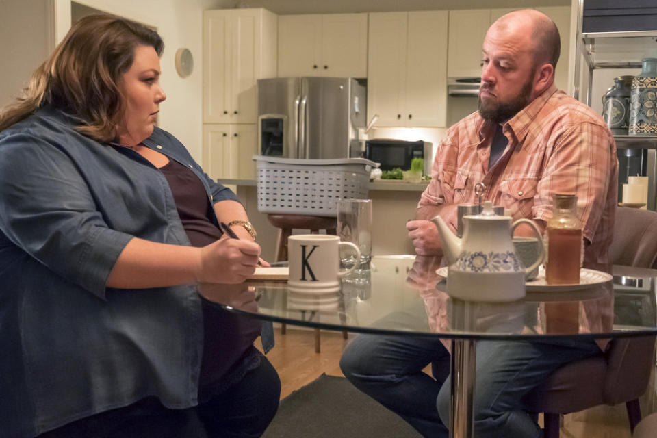 Chrissy Metz as Kate and Chris Sullivan as Toby in <em>This Is Us</em> (Photo by: Ron Batzdorff/NBC)