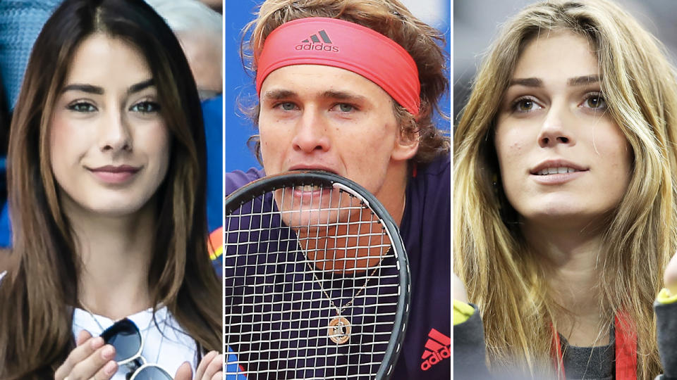 Brenda Patea, Alexander Zverev and Olga Sharypova, pictured here in the tennis world.