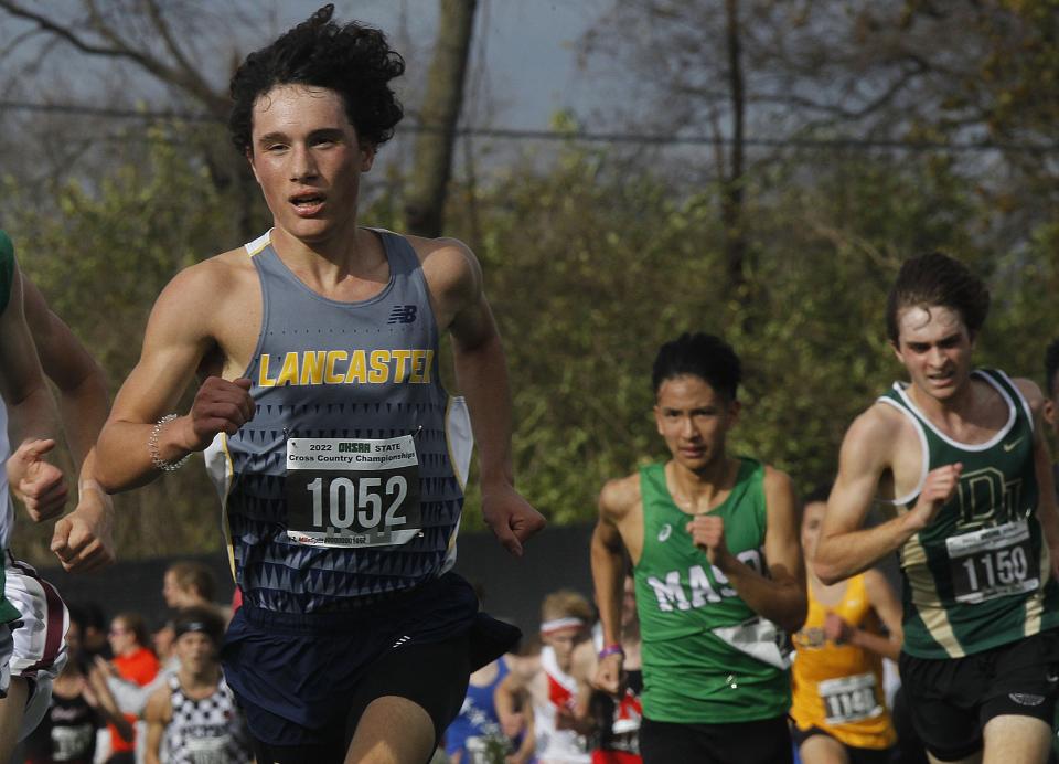 Lancaster's Kaiden Lanoy placed 16th in the Division I boys state meet Nov. 5 at Fortress Obetz.