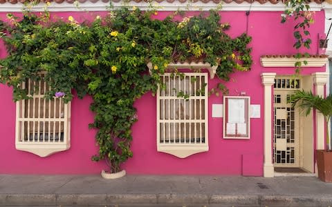 Brightly coloured house, Cartagena - Credit: iStock