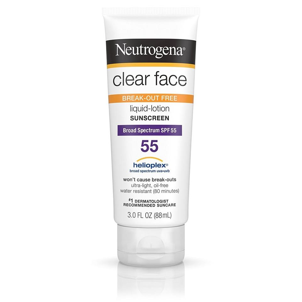 Neutrogena Clear Face Sunscreen Broad Spectrum SPF 55