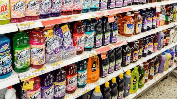 PHOTO: Fabuloso cleaning supplies is pictured in a supermarket aisle on Jan. 20, 2019. (Jeff Greenberg/Getty Images, FILE)
