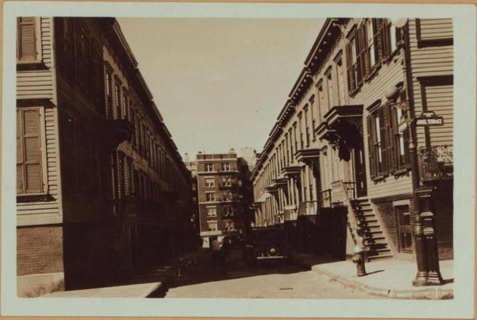 Sylvan Terrace in 1934. From The New York Public Library