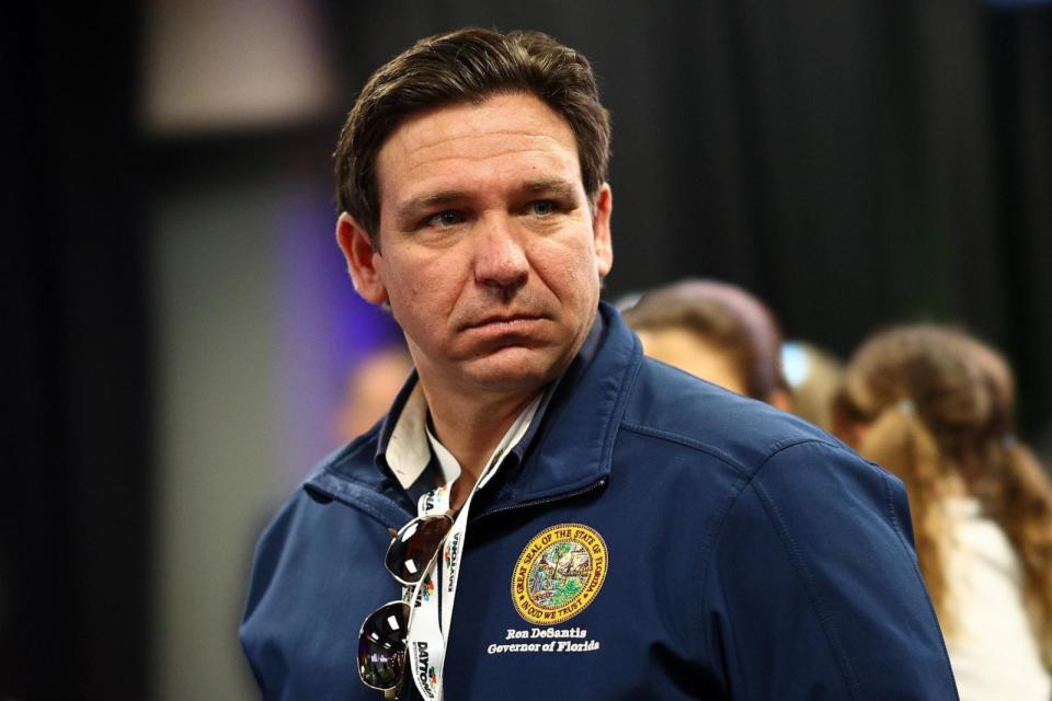 PHOTO: Florida Governor Ron DeSantis at Daytona International Speedway in Daytona Beach, FL, Feb. 19, 2024. (Jared C. Tilton/Getty Images)