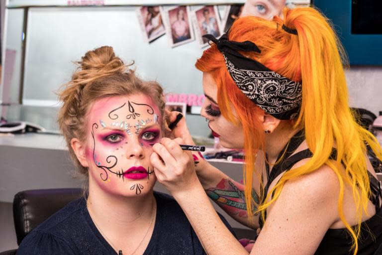 Day of the Dead Halloween makeup: How to do sugar skull face paint