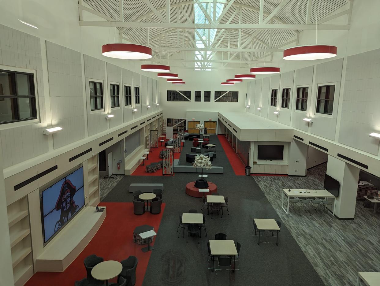 Pirate Alley is at the center of the new Pirate Union in Pinckney High School which was recently completed with the help of a bond.