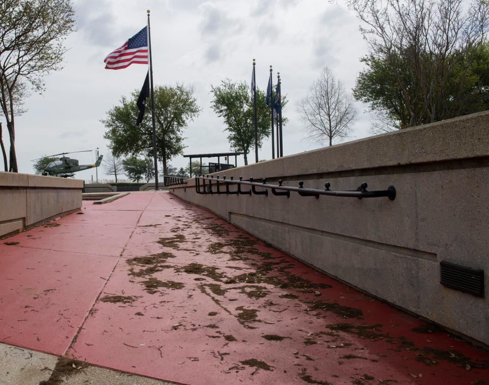 The Veterans Memorial Park Foundation of Pensacola is concerned about the disrepair at Admiral Mason Park and seeking to take stewardship of the space. On Friday, March 17, 2023, the park exhibited poorly kept landscaping, dead or dying greenery and litter.