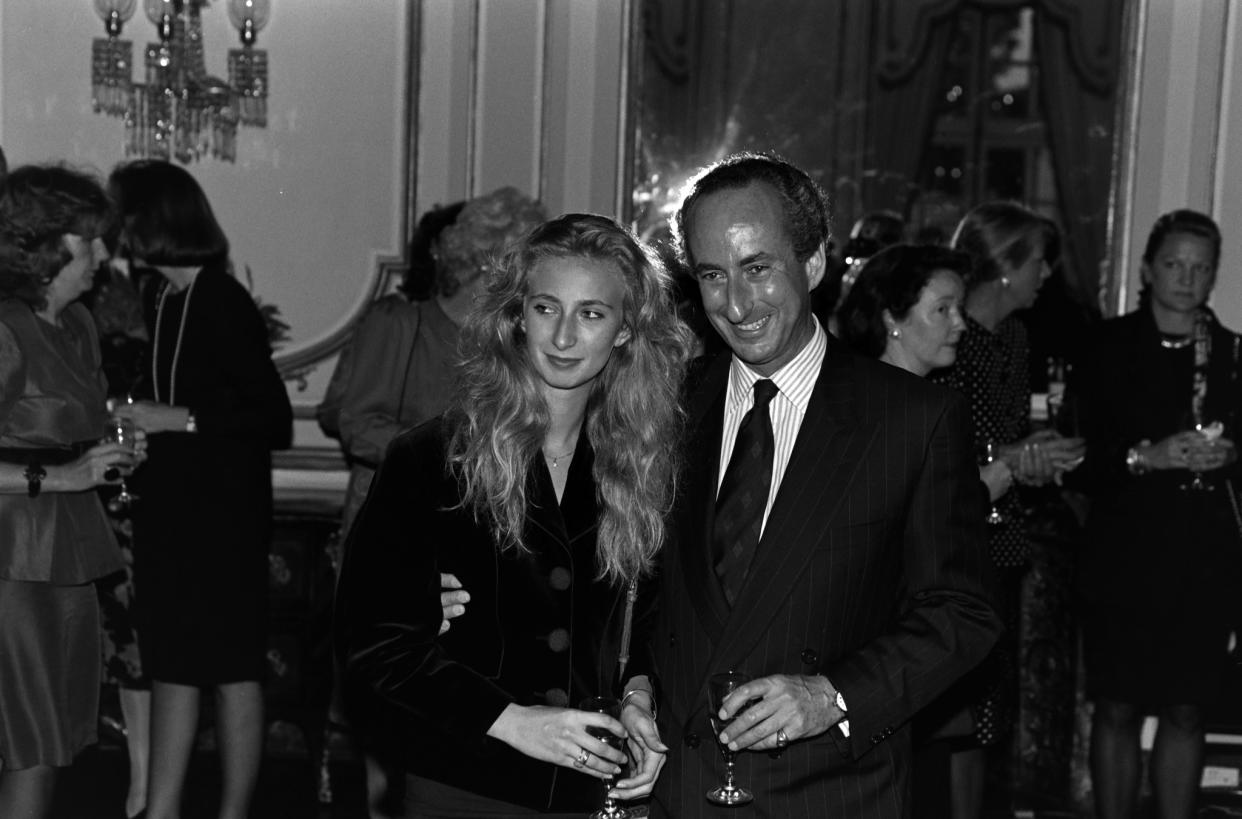 Jenny Halpern and her father, Sir Ralph Halpern, attend an event at Winfield House in London on Sept. 13, 1989. - Credit: Tim Jenkins/WWD