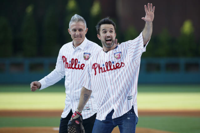 Former Philadelphia Phillies player Chase Utley speaks during his