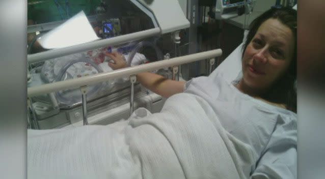 Sebastian had to undergo life-saving leg surgery after he was born prematurely at 27 weeks. Photo: 7News