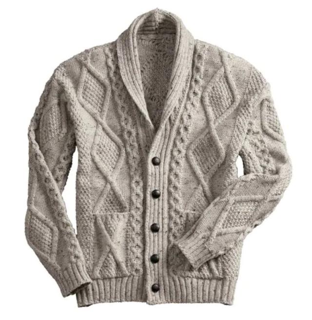 Logan Cable Shawl Collar Cardigan