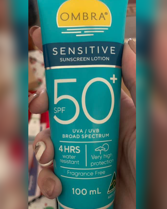 Image of Ombra sensitive 50+ sunscreen