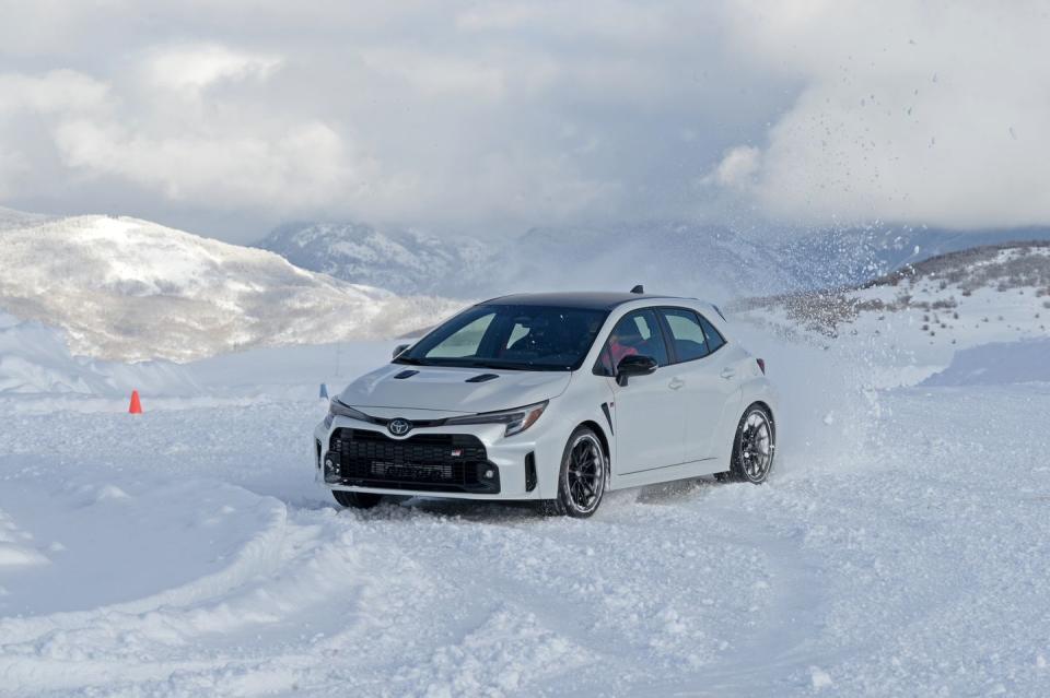 toyota gr corolla at bridgestone winter driving school ice track