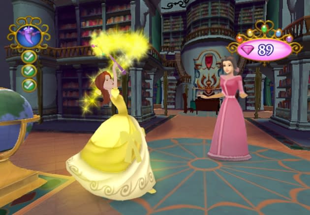 <b>Disney Princess: My Fairytale Adventure</b><br> Available for: PC, Mac, Wii, 3DS <br><br> Any kid under the age of 10 who dreams of becoming a princess will have a blast with this one. As a Fairy Godmother's apprentice, they'll have to chase down flying imps they've mistakenly created, interacting along the way with princesses and their sidekicks in five worlds based on films like The Little Mermaid, Tangled, and Cinderella.<br><br> <span>Buy at Amazon</span>