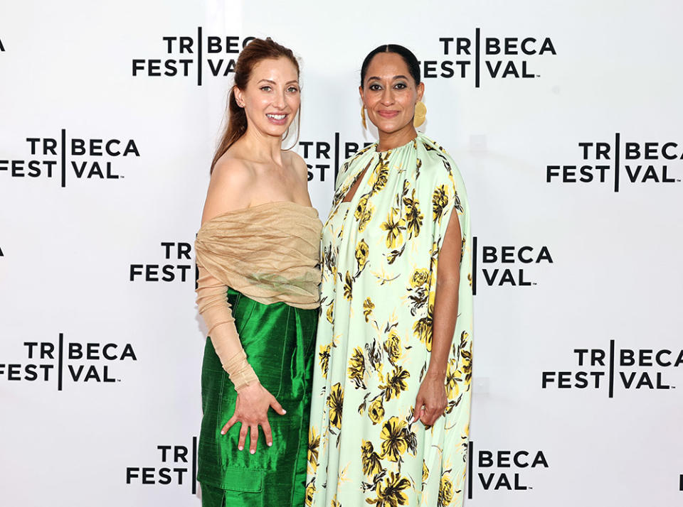 Director Roxine Helberg and Tracee Ellis Ross attend the "Cold Copy" premiere during the 2023 Tribeca Festival at SVA Theatre on June 11, 2023 in New York City.