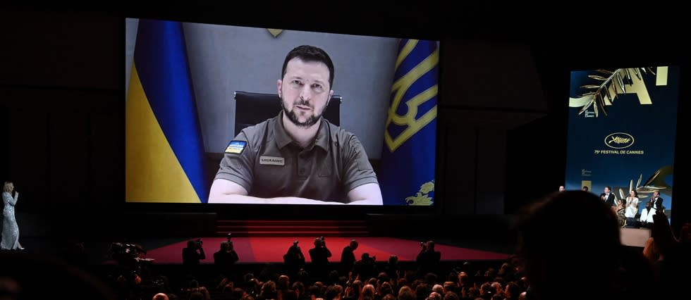 Le Festival de Cannes a offert mardi une tribune, depuis Kiev, au président ukrainien Volodymyr Zelensky.
