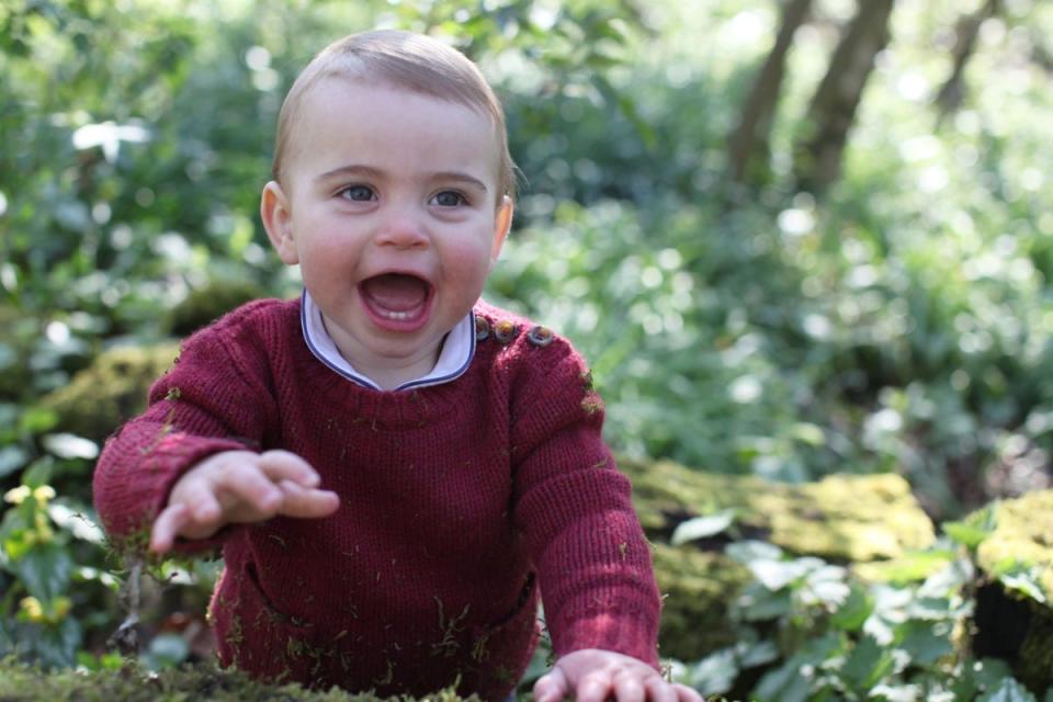 2019: Prince Louis pictured in the garden of the Duke and Duchess of Cambridge's Norfolk home IN 2019 (HRH The Duchess of Cambridge )