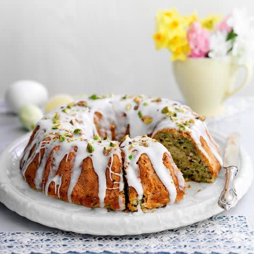 <p>This delicious courgette cake recipe will take just over an hour to make.</p><p><strong>Recipe: <a href="https://www.goodhousekeeping.com/uk/food/recipes/a535359/courgette-cake/" rel="nofollow noopener" target="_blank" data-ylk="slk:Courgette Cake;elm:context_link;itc:0;sec:content-canvas" class="link ">Courgette Cake</a></strong></p>