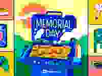 A collage of designs themed around Memorial Day 2024.
