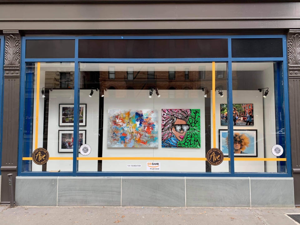 Art on the Ave NYC showcases art in empty storefronts. - Credit: Courtesy