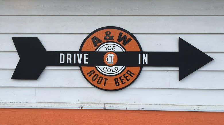 A&W Root Beer sign