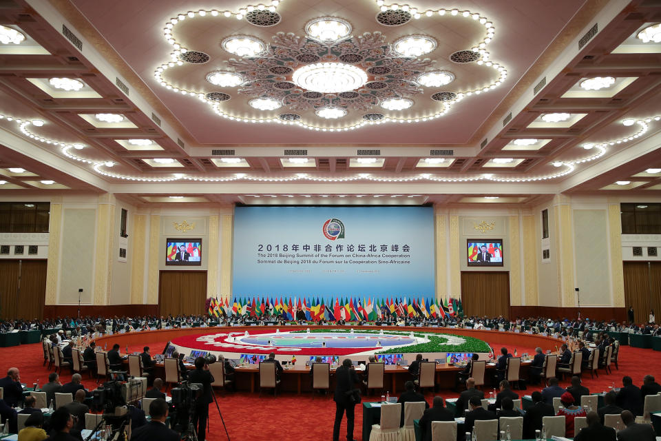 <p>Chinese President Xi Jinping speaks during the 2018 Beijing Summit Of The Forum On China-Africa Cooperation – Round Table Conference at at the Great Hall of the People in Beijing on September 4, 2018 in Beijing, China. (Photo by Lintao Zhang/Getty Images) </p>