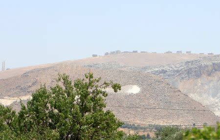 A view of houses in Arsal seen from Labwe, at the entrance of the border town of Arsal, in Bekaa Valley, Lebanon July 22, 2017. REUTERS/Ali Hashisho