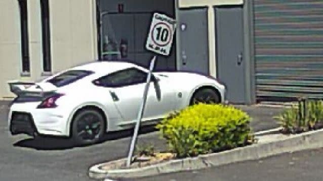 Police are searching for this Nissan coupe. Source: Victoria Police