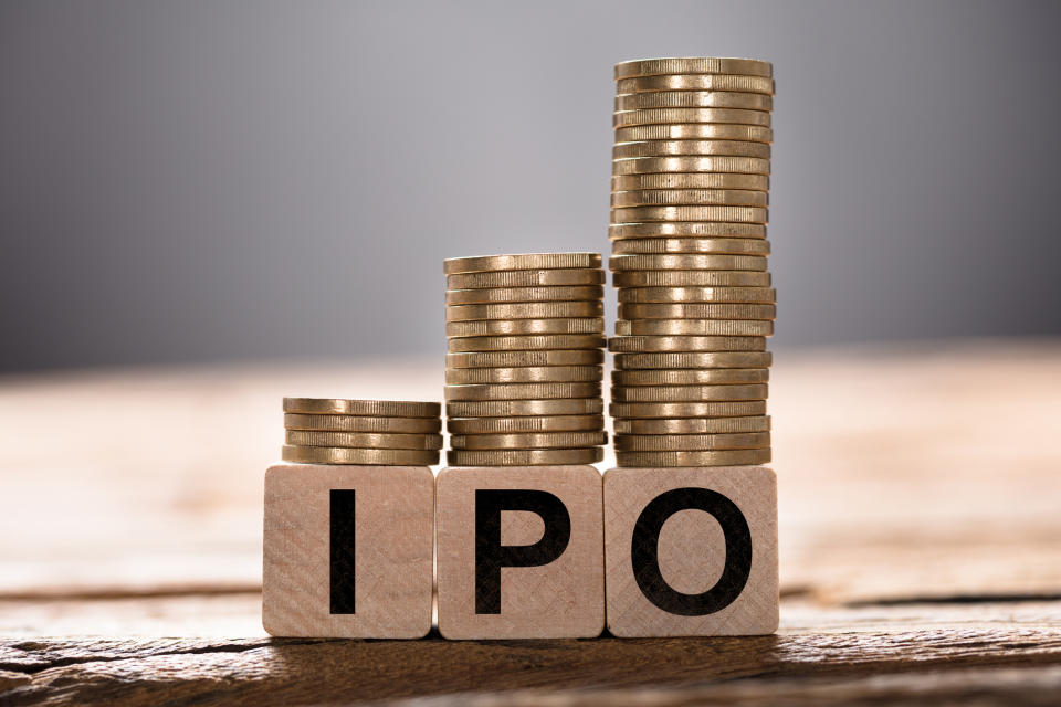 IPO in blocks topped by coins