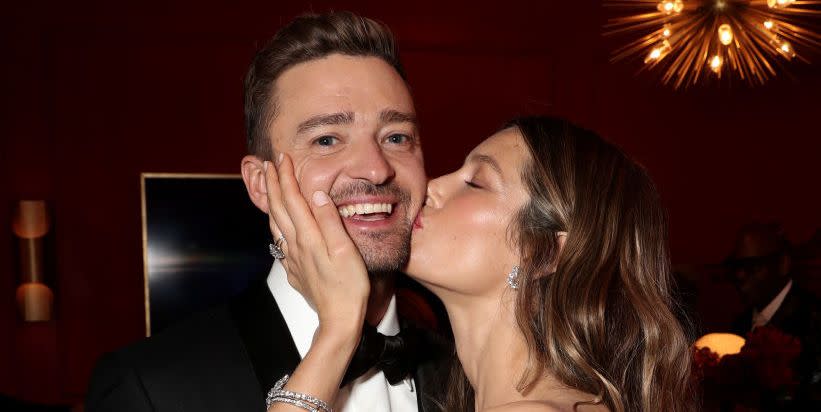 los angeles, ca   september 17  70th annual primetime emmy awards    pictured actors justin timberlake and jessica biel arrive to the 70th annual primetime emmy awards held at the microsoft theater on september 17, 2018  nup184222  photo by todd williamsonnbcu photo banknbcuniversal via getty images via getty images