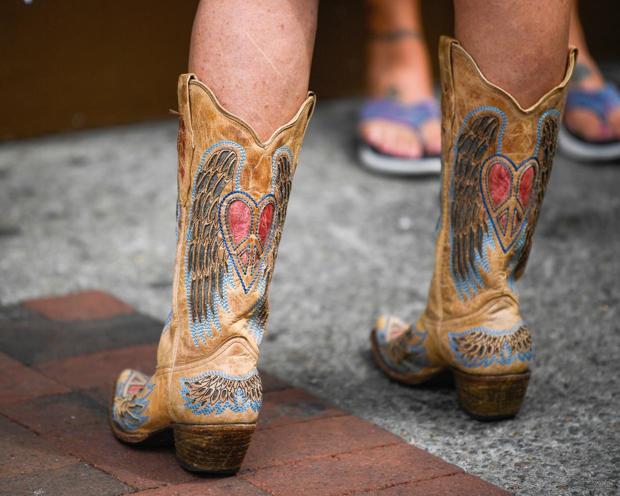 A pair of cowboy boots; CMA Fest in Nashville, Tenn., Friday, June 10, 2022.