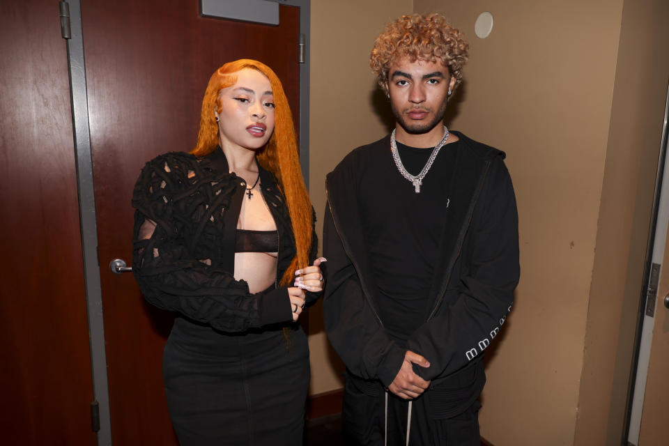 Ice Spice and RIOTUSA at the 2024 iHeartRadio Music Awards held at the Dolby Theatre on April 1, 2024 in Los Angeles, California.