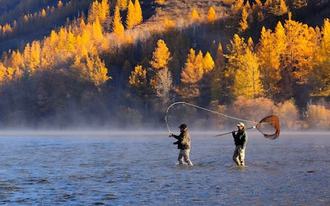 Fishing the bountiful waters of Mongolia - Credit: Alamy