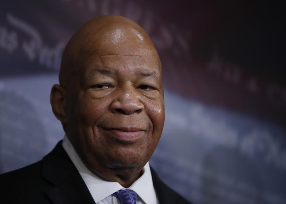 Rep. Elijah Cummings, D-Md., ranking member on the House Oversight Committee, speaks to reporters during a news conference on Capitol Hill in Washington, April 27, 2017. (Photo: Manuel Balce Ceneta/AP)