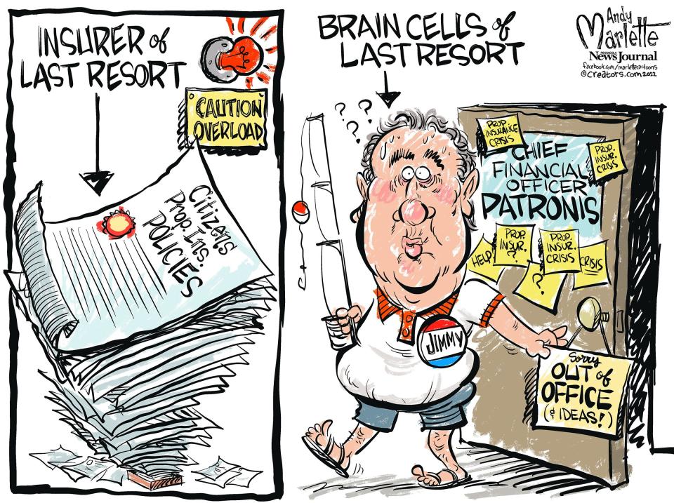 Florida cartoon: Patronis handles the insurance crisis